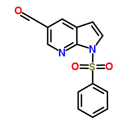 1-(Phenylsulfonyl)-7-azaindole-5-carbaldehyde结构式