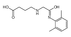 4-[[2-(2,6-dimethylanilino)-2-oxoethyl]amino]butanoic acid结构式