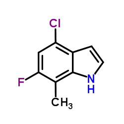 4-Chloro-6-fluoro-7-methyl-1H-indole结构式