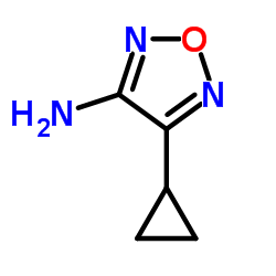 4-Cyclopropyl-1,2,5-oxadiazol-3-amine结构式