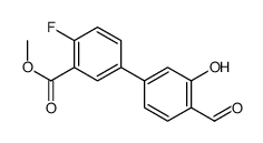 methyl 2-fluoro-5-(4-formyl-3-hydroxyphenyl)benzoate结构式