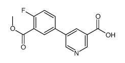 5-(4-fluoro-3-methoxycarbonylphenyl)pyridine-3-carboxylic acid Structure