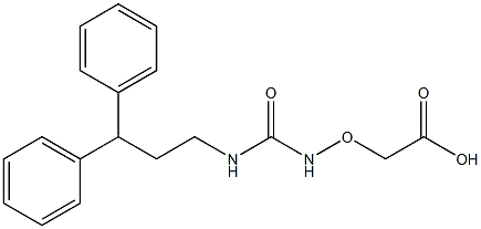 2-((3-(3,3-Diphenylpropyl)ureido)oxy)acetic acid结构式