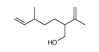 2-Isopropenyl-5-methyl-6-hepten-1-ol结构式