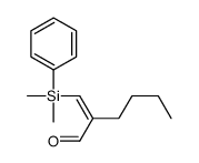 2-[[dimethyl(phenyl)silyl]methylidene]hexanal Structure