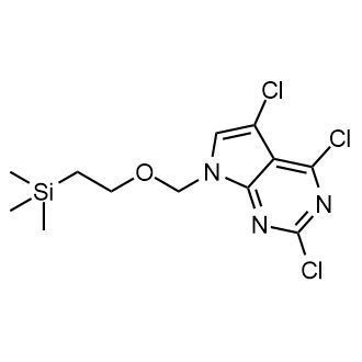 2,4,5-三氯-7-((2-(三甲基硅烷基)乙氧基)甲基)-7H-吡咯并[2,3-d]嘧啶结构式