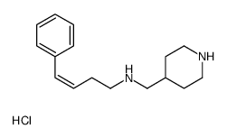 ((E)-4-Phenyl-but-3-enyl)-piperidin-4-ylmethyl-amine hydrochloride结构式