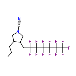 3-(2-Iodoethyl)-4-(2,2,3,3,4,4,5,5,6,6,7,7,7-tridecafluoroheptyl)-1-pyrrolidinecarbonitrile Structure
