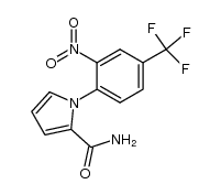 1-[2-nitro-4-(trifluoromethyl)phenyl]-1H-pyrrole-2-carboxamide结构式