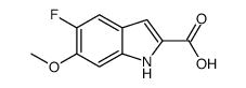 5-氟-6-甲氧基-1H-吲哚-2-羧酸结构式