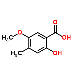 2-Hydroxy-5-methoxy-4-methylbenzoic acid结构式