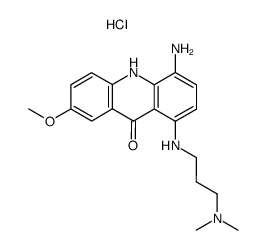 4-Amino-1-(3-dimethylamino-propylamino)-7-methoxy-10H-acridin-9-one; hydrochloride结构式