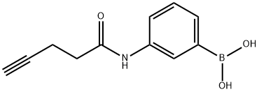 3-[(1-氧代-4-戊炔-1-基)氨基]苯基]硼酸结构式