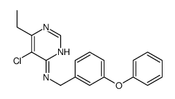 5-chloro-6-ethyl-N-[(3-phenoxyphenyl)methyl]pyrimidin-4-amine结构式