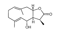 6α-hydroxy-11αH-germacra-1(10)E,4E-dien-12,8α-olide Structure