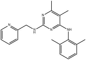 N4-(2,6-dimethylphenyl)-5,6-dimethyl-N2-(pyridin-2-ylmethyl)pyrimidine-2,4-diamine Structure