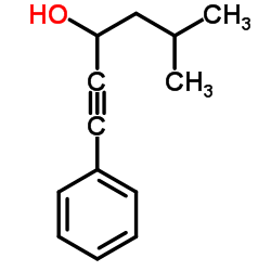 5-Methyl-1-phenyl-1-hexyn-3-ol结构式