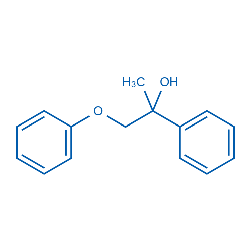 1-苯氧基-2-苯基丙-2-醇结构式