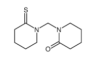 2-Piperidinone,1-[(2-thioxo-1-piperidinyl)methyl]- structure