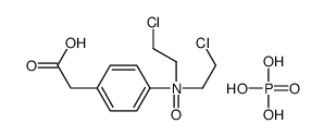 4-(carboxymethyl)-N,N-bis(2-chloroethyl)benzeneamine oxide,phosphoric acid Structure