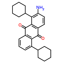 2-Amino-1,5-dicyclohexyl-9,10-anthraquinone Structure