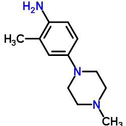 2-Methyl-4-(4-methyl-1-piperazinyl)aniline Structure