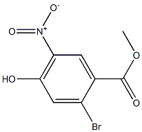 2-Bromo-4-hydroxy-5-nitro-benzoic acid methyl ester结构式