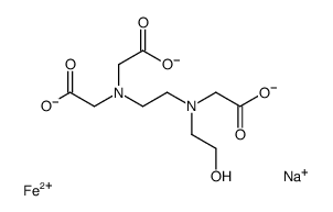 sodium [N-[2-[bis(carboxymethyl)amino]ethyl]-N-(2-hydroxyethyl)glycinato(3-)]ferrate(1-)结构式