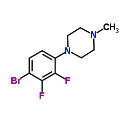 1-(4-Bromo-2,3-difluorophenyl)-4-methylpiperazine结构式