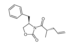 (4R)-4-Benzyl-3-[(2S)-2-methyl-4-pentenoyl]-1,3-oxazolidin-2-one结构式