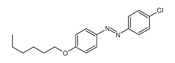 (4-chlorophenyl)-(4-hexoxyphenyl)diazene结构式