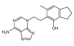 5-[2-(6-aminopurin-3-yl)ethyl]-6-methyl-2,3-dihydro-1H-inden-4-ol结构式