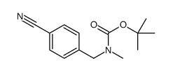 tert-butyl N-[(4-cyanophenyl)methyl]-N-methylcarbamate结构式