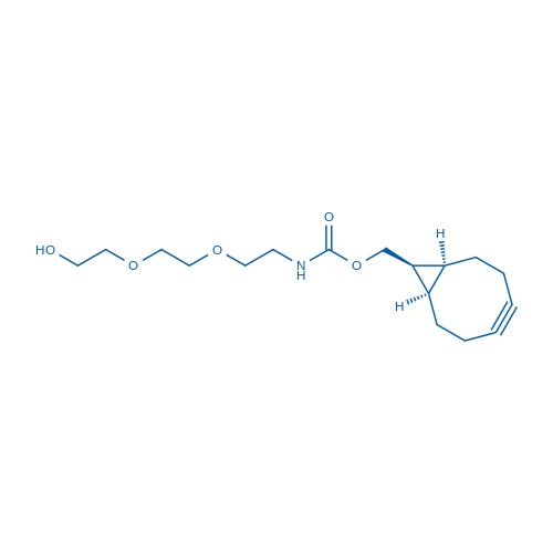 rel-((1R,8S,9s)-Bicyclo[6.1.0]non-4-yn-9-yl)methyl (2-(2-(2-hydroxyethoxy)ethoxy)ethyl)carbamate structure