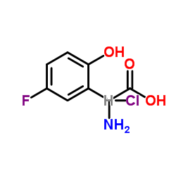 2-氨基-2-(5-氟-2-羟基苯基)乙酸盐酸盐结构式