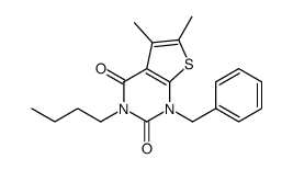 1-benzyl-3-butyl-5,6-dimethylthieno[2,3-d]pyrimidine-2,4-dione结构式