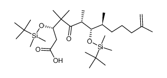 (3S,6R,7S,8S)-3,7-Di-(tert-butyldimethylsilyloxy)-4,4,6,8,12-pentamethyl-5-oxo-12-tridecenoic acid结构式
