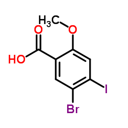 5-Bromo-4-iodo-2-methoxybenzoic acid Structure