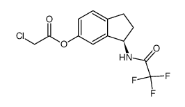 6-chloroacetoxy-N-trifluoroacetyl-(R)-1-aminoindan结构式