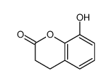 8-hydroxy-3,4-dihydrochromen-2-one Structure