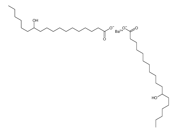 barium(2+) 12-hydroxyoctadecanoate Structure