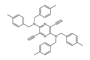 3,6-bis[bis[(4-methylphenyl)methyl]amino]pyrazine-2,5-dicarbonitrile结构式