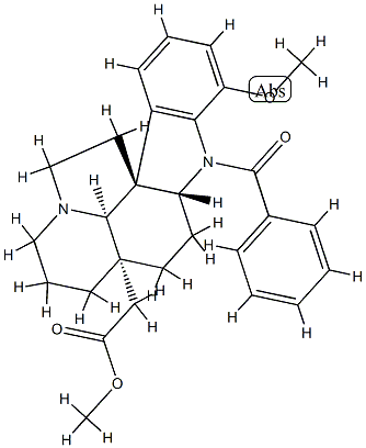1-Benzoyl-17-methoxyaspidospermidin-21-oic acid methyl ester Structure