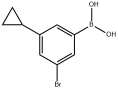 (3-bromo-5-cyclopropylphenyl)boronic acid Structure