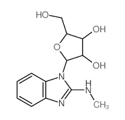 1H-Benzimidazol-2-amine,N-methyl-1-b-D-ribofuranosyl- Structure