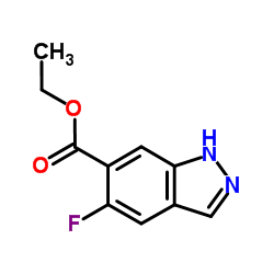 Ethyl 5-fluoro-1H-indazole-6-carboxylate结构式