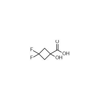 3,3-二氟-1-羟基环丁烷-1-羧酸结构式