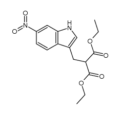 diethyl 2-(6-nitroindol-3-yl)methylmalonate Structure