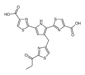 2,2'-[3-(2-propionyl-thiazol-4-ylmethyl)-pyrrole-2,5-diyl]-bis-thiazole-4-carboxylic acid Structure