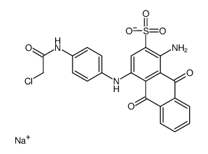 sodium 1-amino-4-[4-(2-chloroacetamido)anilino]-9,10-dihydro-9,10-dioxoanthracene-2-sulphate Structure